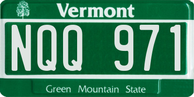 VT license plate NQQ971