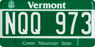VT license plate NQQ973