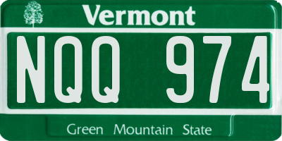 VT license plate NQQ974