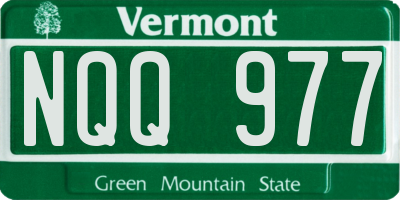 VT license plate NQQ977
