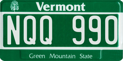 VT license plate NQQ990