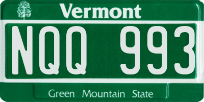 VT license plate NQQ993