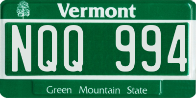 VT license plate NQQ994