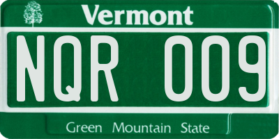 VT license plate NQR009