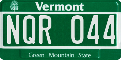 VT license plate NQR044