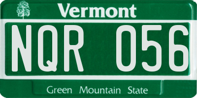 VT license plate NQR056