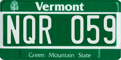 VT license plate NQR059