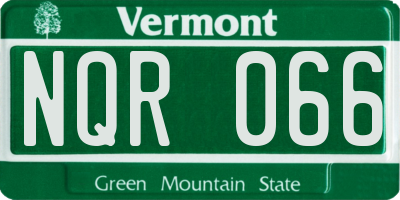 VT license plate NQR066