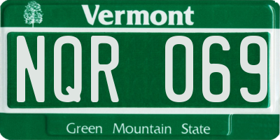 VT license plate NQR069