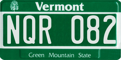 VT license plate NQR082
