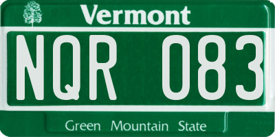 VT license plate NQR083