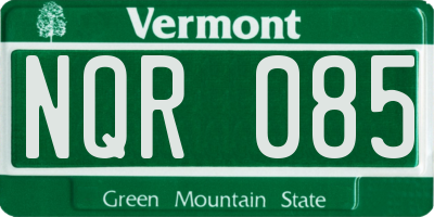 VT license plate NQR085