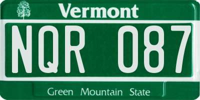 VT license plate NQR087
