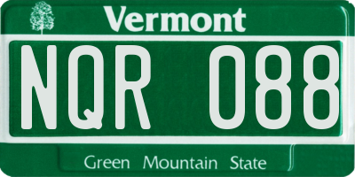 VT license plate NQR088