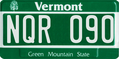 VT license plate NQR090