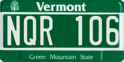 VT license plate NQR106