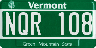 VT license plate NQR108