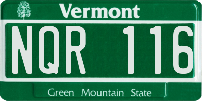 VT license plate NQR116