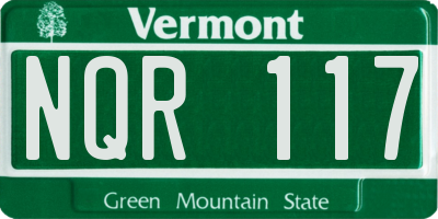 VT license plate NQR117