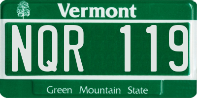 VT license plate NQR119