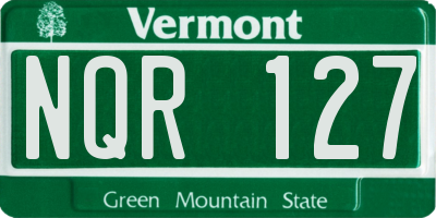 VT license plate NQR127