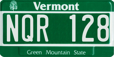 VT license plate NQR128