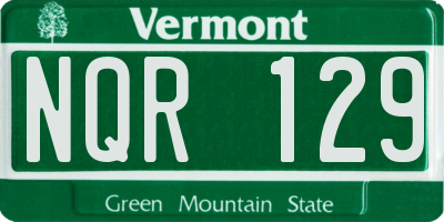 VT license plate NQR129