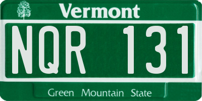 VT license plate NQR131
