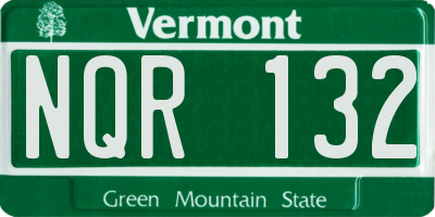 VT license plate NQR132