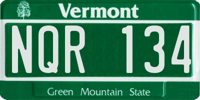 VT license plate NQR134