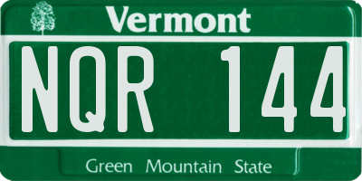 VT license plate NQR144