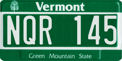 VT license plate NQR145