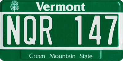 VT license plate NQR147