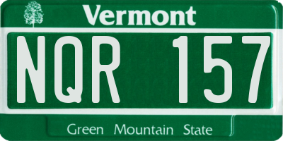 VT license plate NQR157