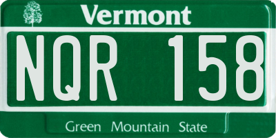 VT license plate NQR158