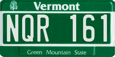 VT license plate NQR161