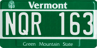 VT license plate NQR163