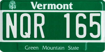 VT license plate NQR165