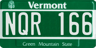 VT license plate NQR166