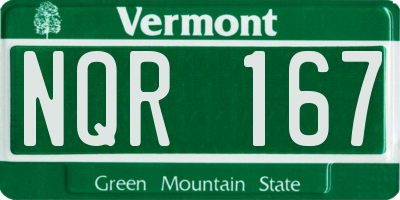 VT license plate NQR167