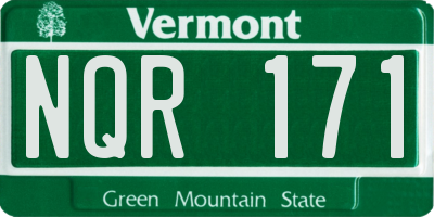 VT license plate NQR171