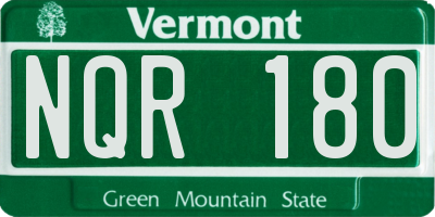 VT license plate NQR180