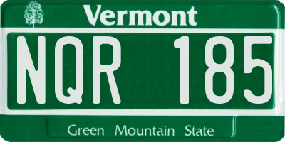VT license plate NQR185