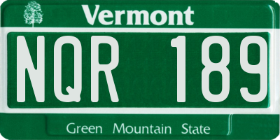 VT license plate NQR189