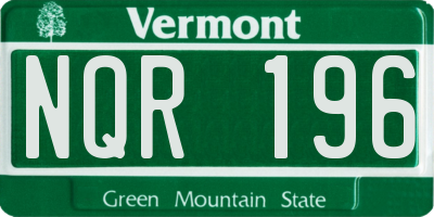 VT license plate NQR196