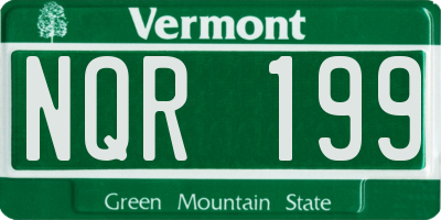 VT license plate NQR199