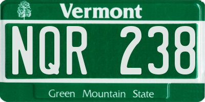 VT license plate NQR238