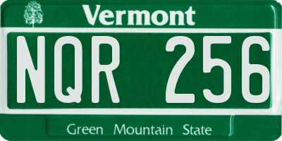 VT license plate NQR256