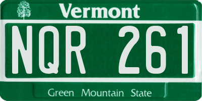 VT license plate NQR261