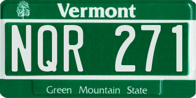VT license plate NQR271